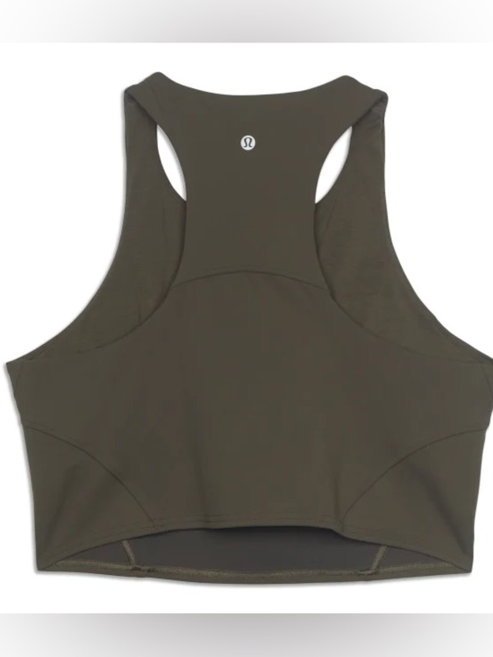 Lululemon Olive Wunder Train Racerback Tank Size 4 Everlux B/C Cups Bra - Picture 2 of 8